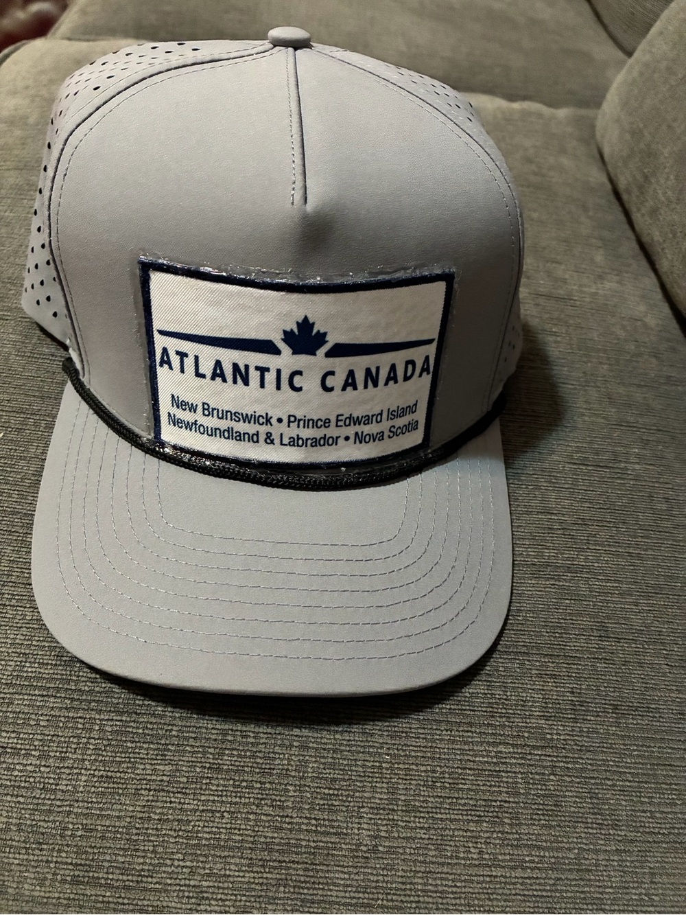 Atlantic Canada Patch Trucker Hat - Light Gray with Navy